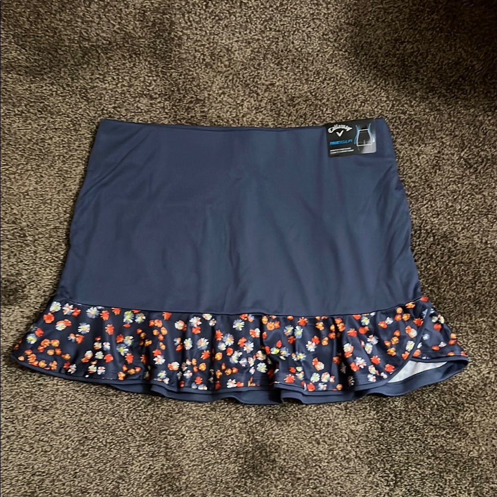 NWT Callaway Ruffled golf Skort size L